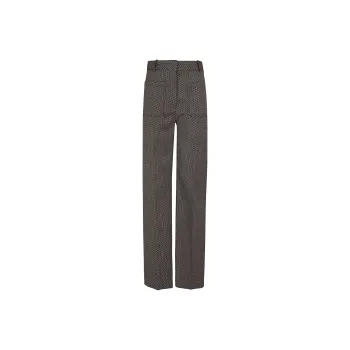 Victoria Beckham Alina Jacquard Tailored Trousers