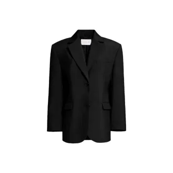 H&M X Magda Butrym Oversized Wool Blazer Black