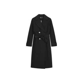 ZARA Trench Coats Women's Black