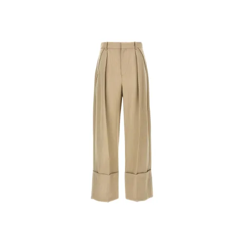 Victoria Beckham Wide Leg Turn Up Trousers