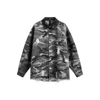 VINMUK Denim Jacket Unisex Camouflage