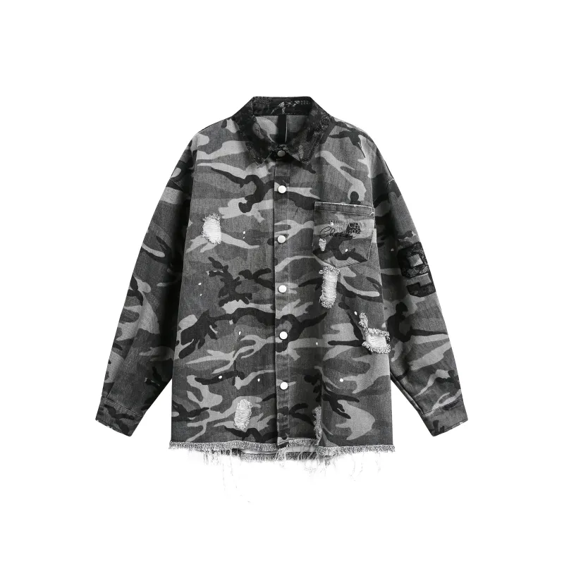 VINMUK Denim Jacket Unisex Camouflage-0