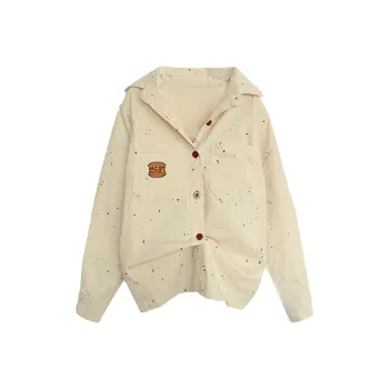 LWLG Denim Jacket Women's White Apricot
