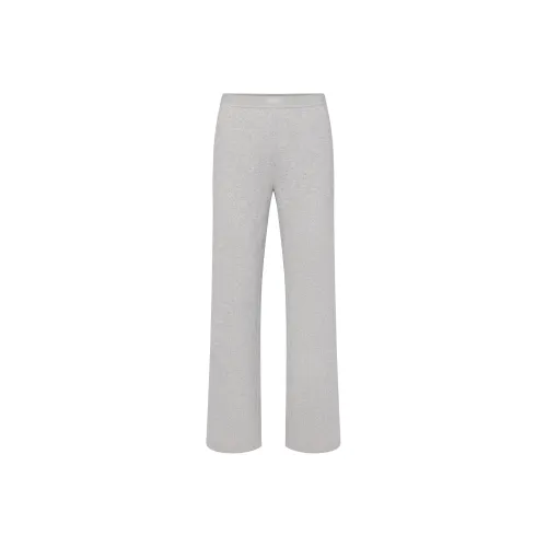 SKIMS Holiday Collection FW24 COTTON RIB PANT Casual Pants Women's LIGHTHEATHER GREY/Light Heather Gray