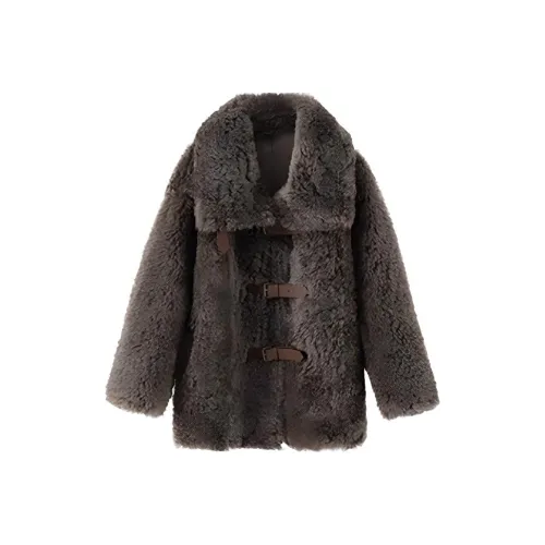 Coco Limited Velvet feel Coat Women's Mocha
