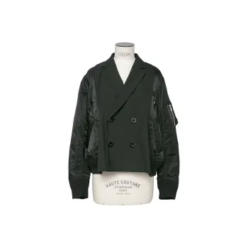 Sacai Suiting X Nylon Twill Jacket 'Black'