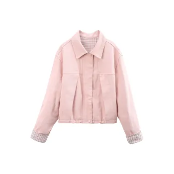 A Paradise For Awakening Cropped Coats Women's Pink