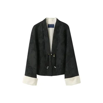 3COLOUR Cropped Coat Women's Classic Black