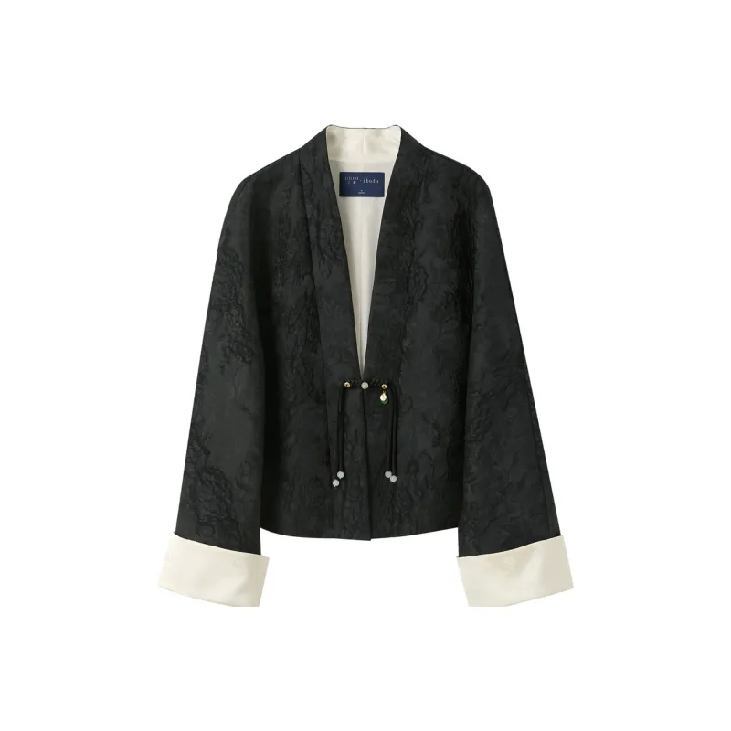 3COLOUR Cropped Coat Women's Classic Black-0