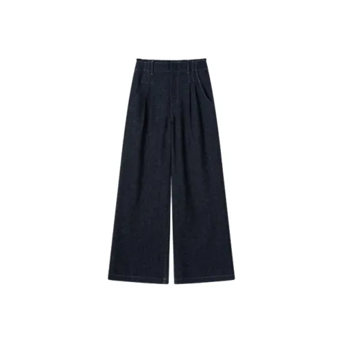SHUXI Casual Pants Women's Nautical Blue