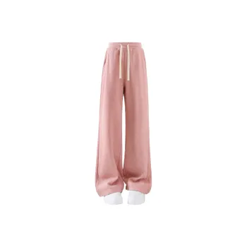 MINISO Casual Pants Women's Pink Solid Color
