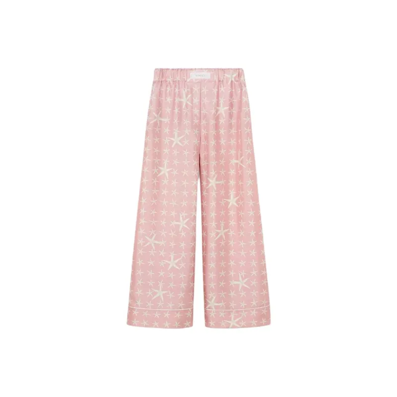 VERSACE Stella Marina Silk Trousers-0