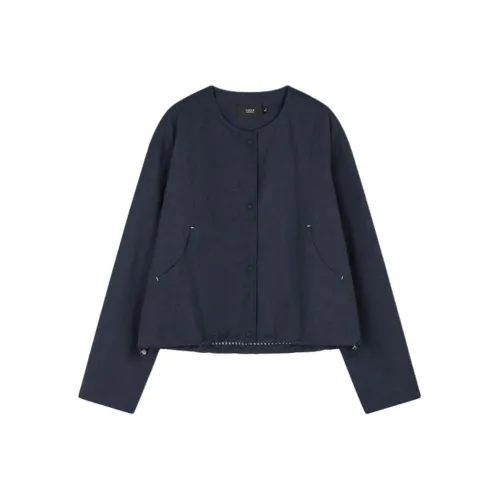 Mo Han Yi Mei Baseball Jacket Women's Navy Blue