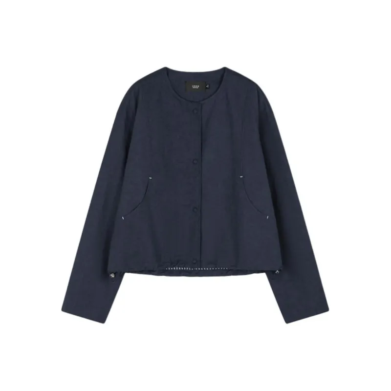 Mo Han Yi Mei Baseball Jacket Women's Navy Blue-0