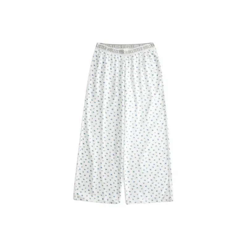 Hollister Casual Pants Women's White Floral-0
