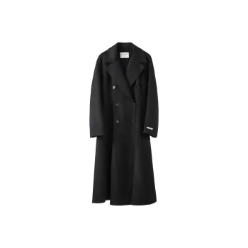 Fstudio Korean Elegance Commute Minimalist Style Coat Women's Black