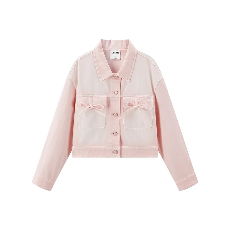 LEDIN Denim Jacket Women's Carinya Pink-0