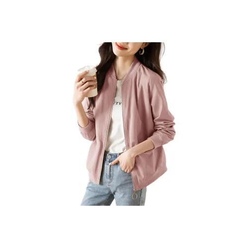Mo Han Yi Mei Baseball Jacket Women's Pink