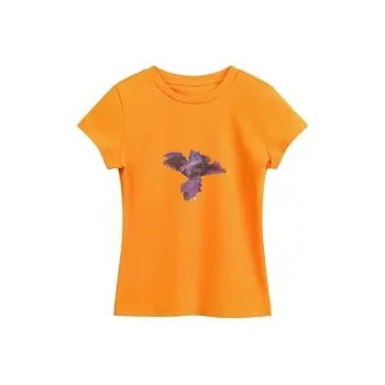 ABCMININ T Shirts Women's Orange