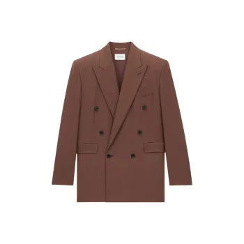SAINT LAURENT Business Suits Coats Women's Umber