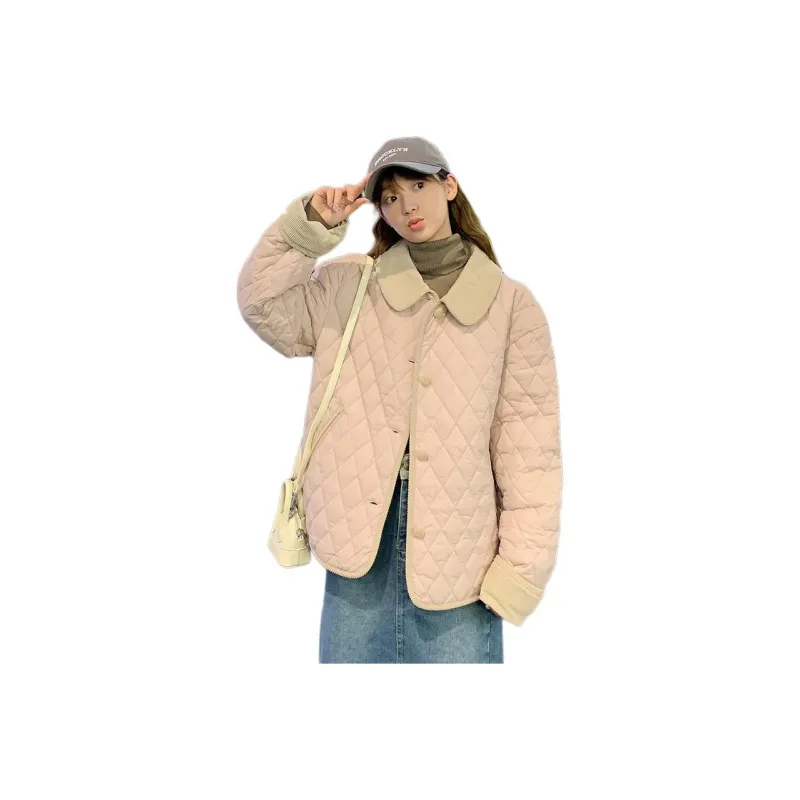 Tonlion Puffer Jacket Women's Gray Pink-0