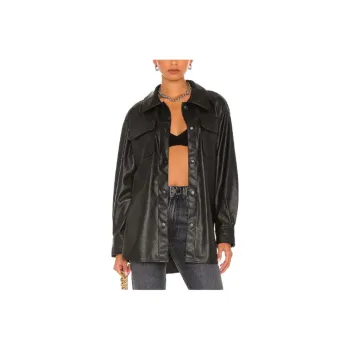 STEVE MADDEN Leather Jacket Women's Black