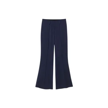 OVV Casual Pants Women's Navy Blue Solid Color 20