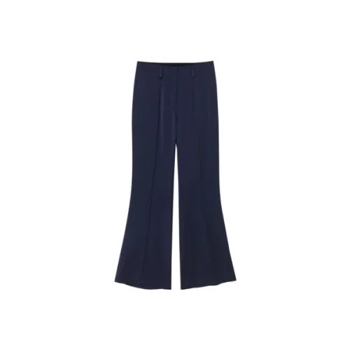 OVV Casual Pants Women's Navy Blue Solid Color 20