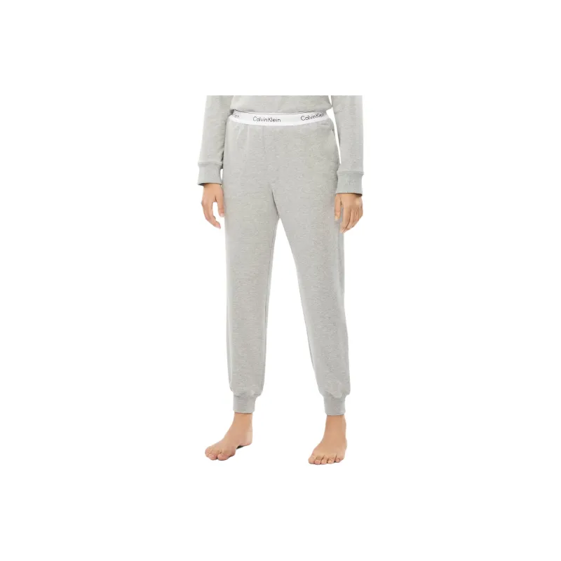CALVIN KLEIN Casual Pants Women's Gray Mixed Color-0