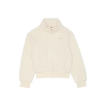 Victoria's Secret PINK Plush Teddy Cropped Coat/White Shell Velvet feel Coat Women's White Shells
