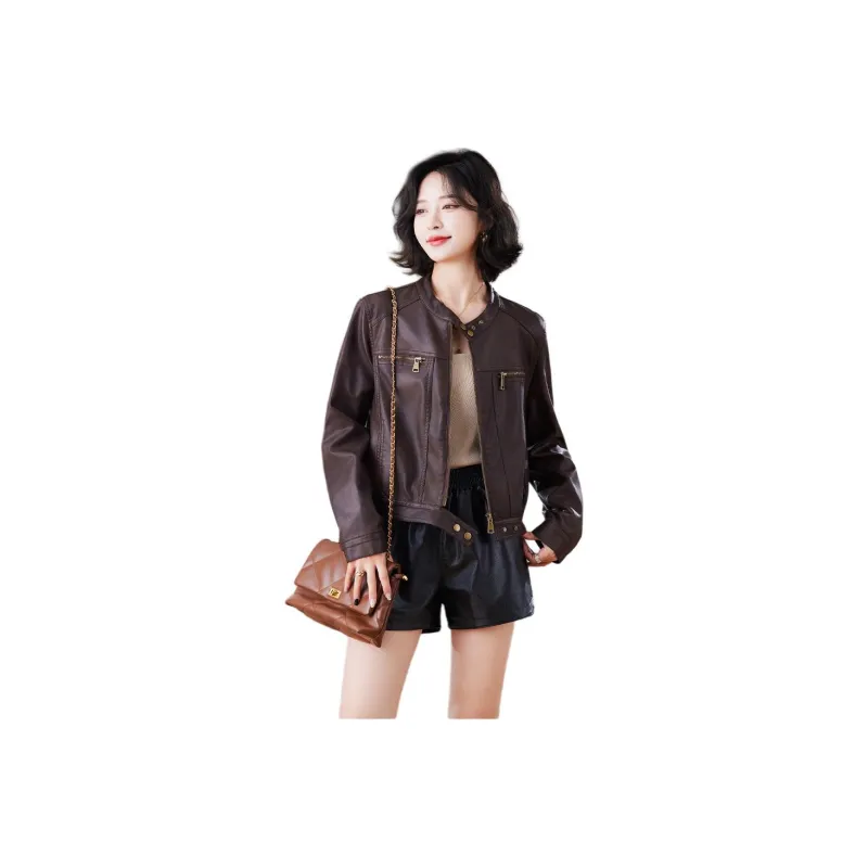 Yi Mengyuan Leather Jacket Women's-3
