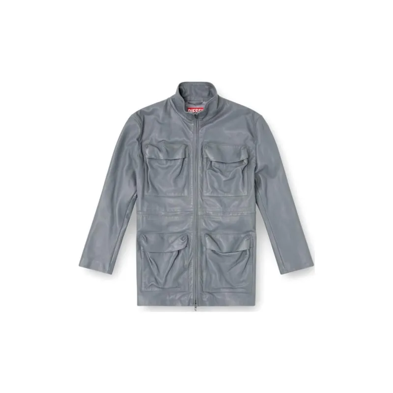 DIESEL L Wen Leather Field Jacket-0