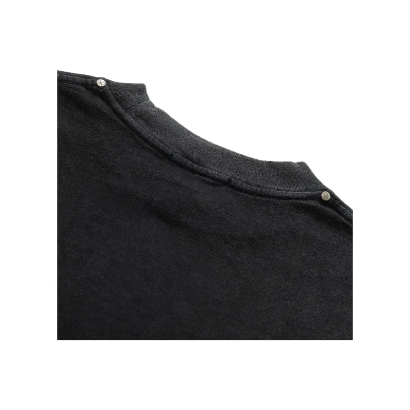 YIMAI 100% Cotton T Shirt Loose Fit Unisex Black-5
