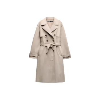 ZARA Trench Coats Women's Beige