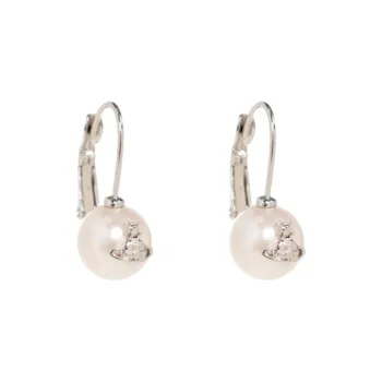 Vivienne Westwood Brass, Pearl Earrings Women's Silver