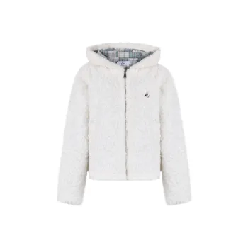 INSLIISA Velvet feel Coat Women's White