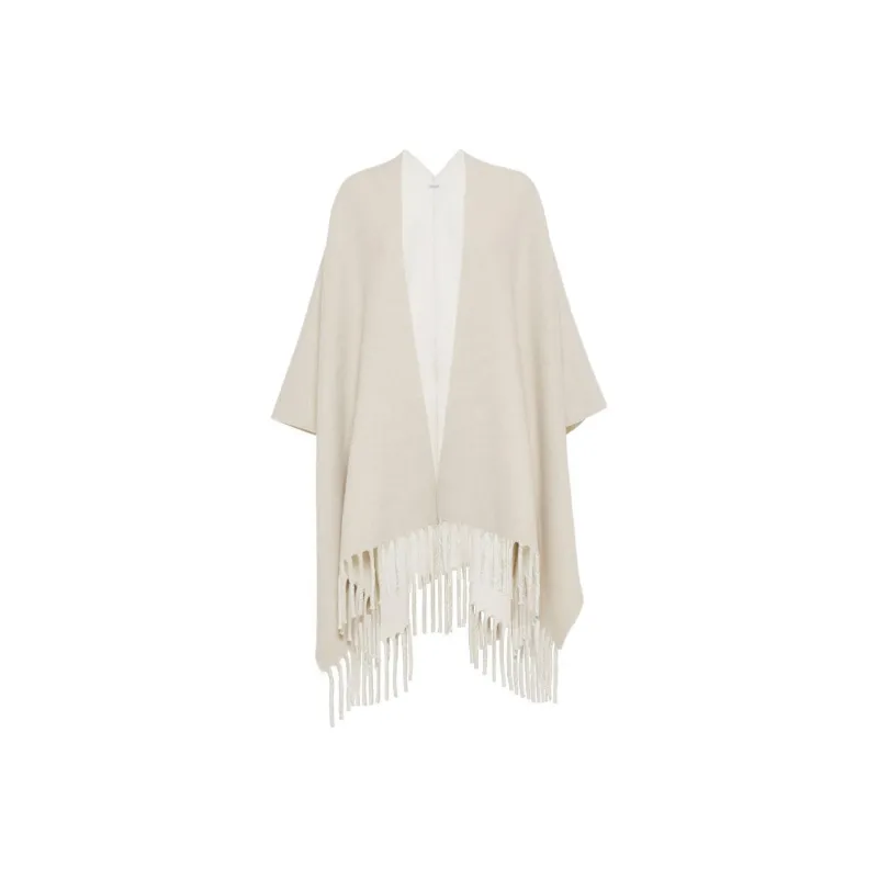 Brunello Cucinelli Fringed Edge Knitted Cape-0