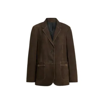 COACH SS25 Business Suit Coat Women's Dark Umber