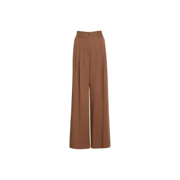 LIZZY Elastic Waistband Casual Pants Women's Caramel