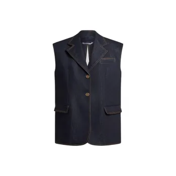 ETRO Lurex Denim Vest
