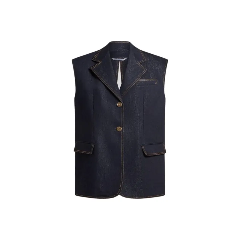 ETRO Lurex Denim Vest-0