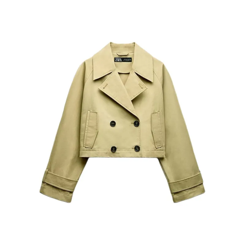 ZARA Trench Coat Women's Light Camel-0