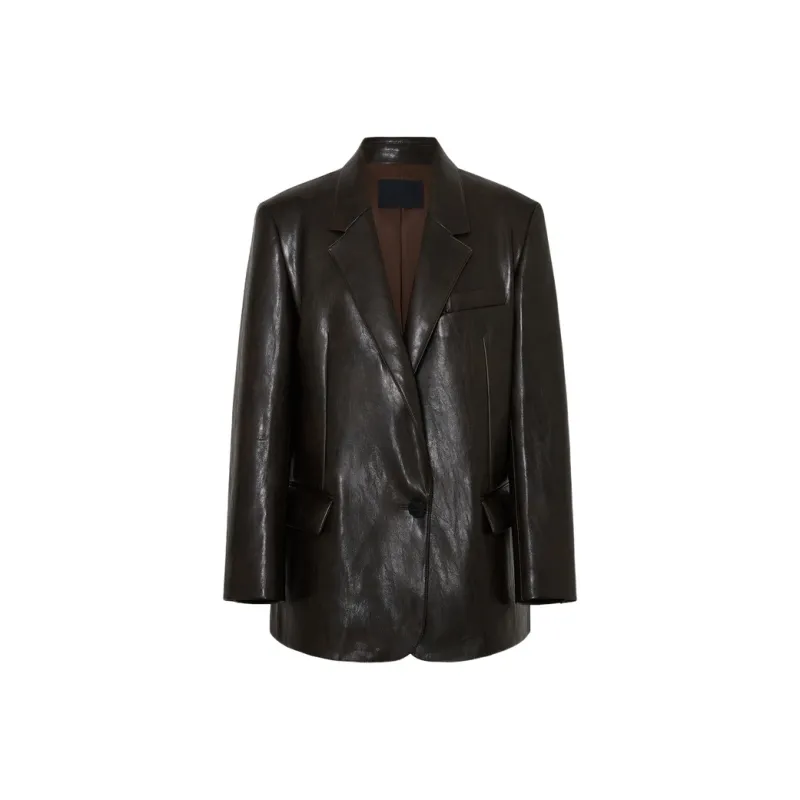 MOCO Leather Jacket Women's Smoke Brown-0