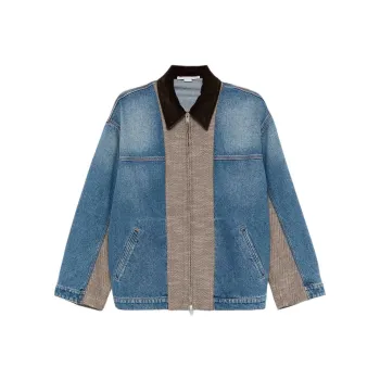 Stella McCartney Tweed Panelled Denim Jacket