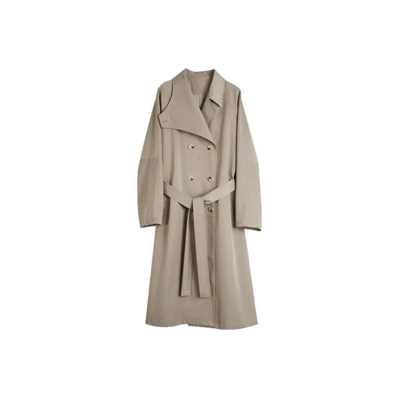 ELLE Trench Coat Women's Khaki Green-0