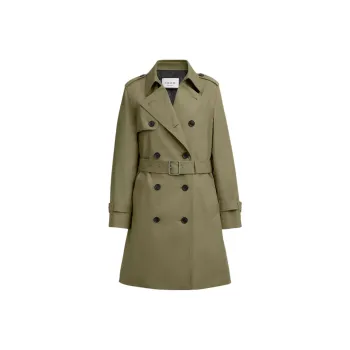 COACH SS25 Trench Coat Women's Green