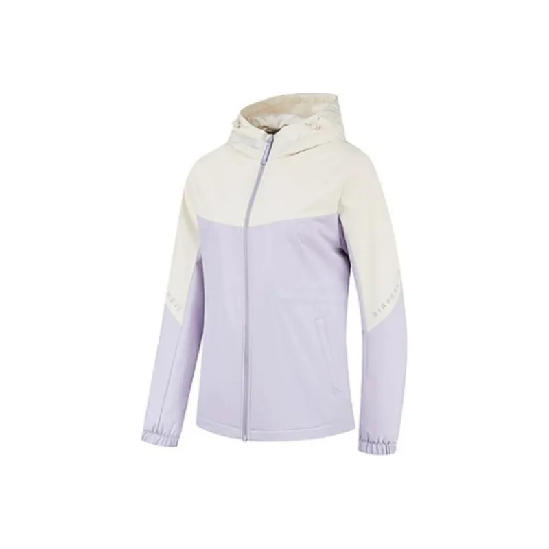 QIAODAN Trench Coat Women's Light Twilight Purple/Cream White-0