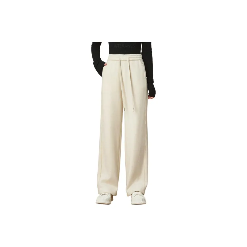FENHONGMALI Casual Pants Women's Beige-0