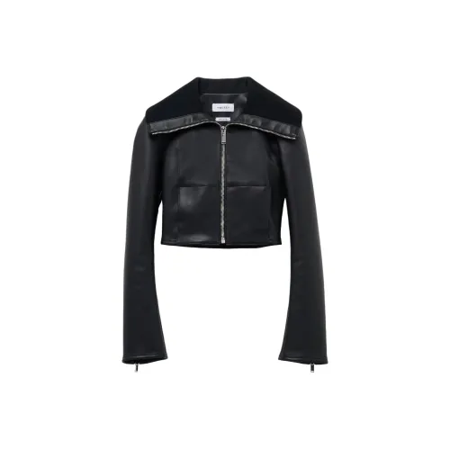 Alexander McQueen Folded Collar Leather Jacket