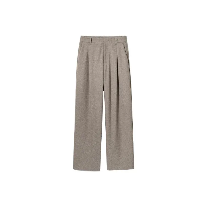 UNIQLO x CDC FW23 Casual Pants Women's Dark Beige-0
